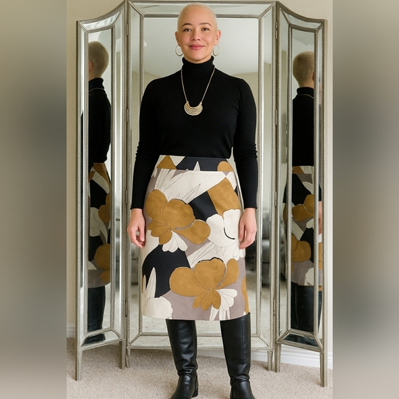 Boho Retro Midi Floral Hippie Y2k Funky Artisy Festival Skirt - Picture 1 of 5